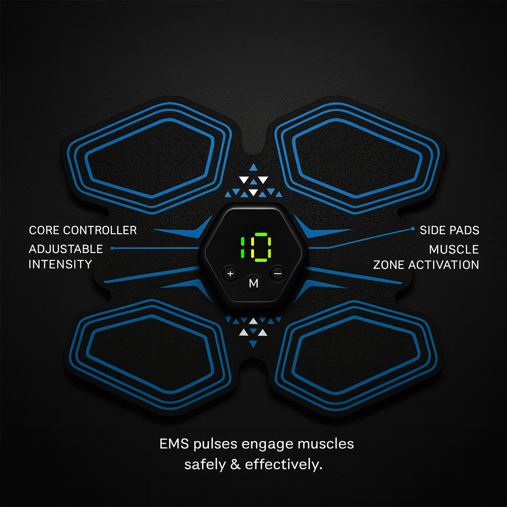 Kairova FitPro EMS Ab Stimulator - 20,000 Reps in 20 Minutes (Assorted)