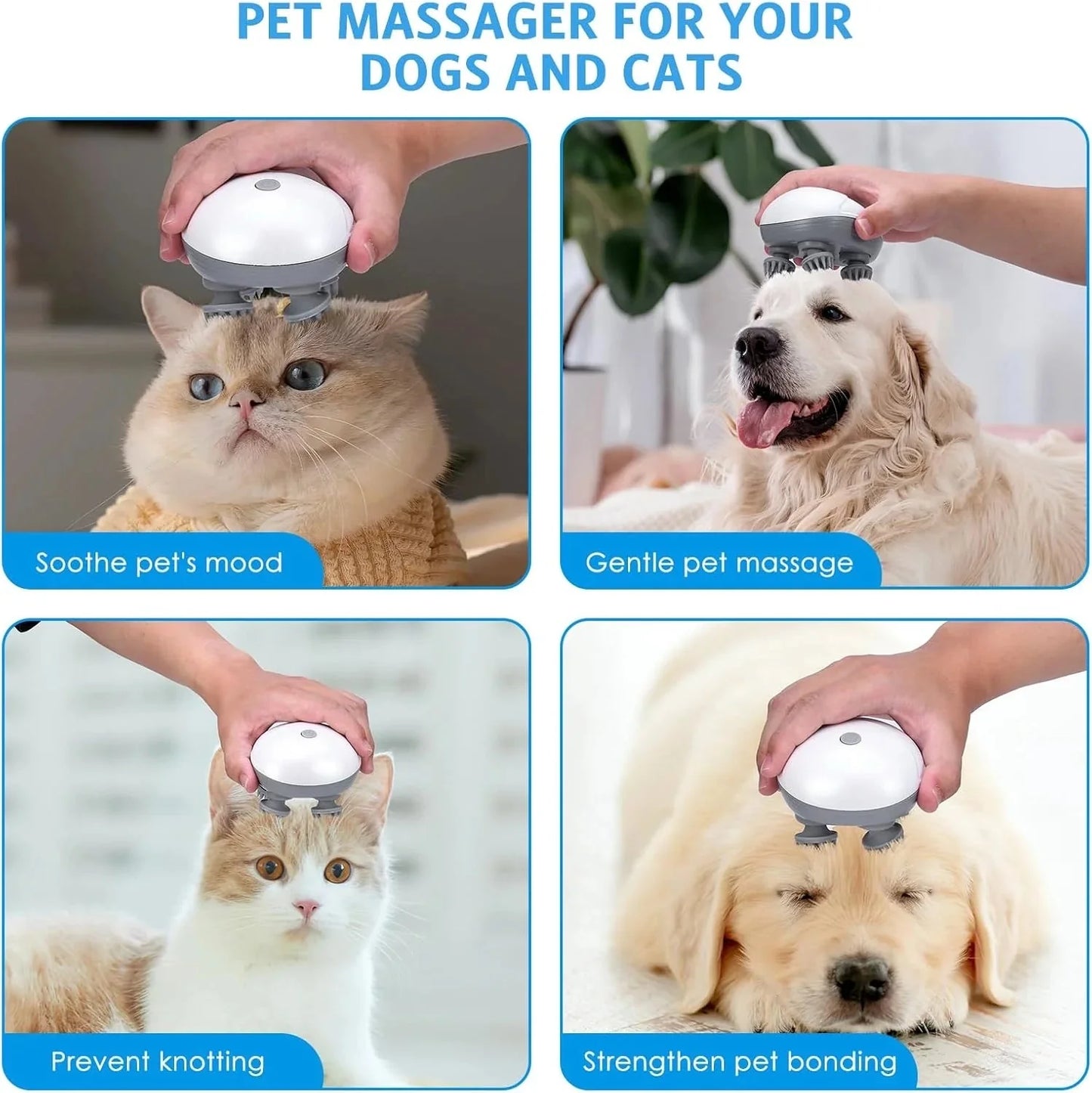 Electric Pet Massager for Dogs & Cats โ Calming & Bonding Companion