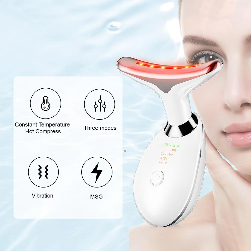 Kairova GlowNek™ | LED Face & Neck Therapy Massager (7 in 1)