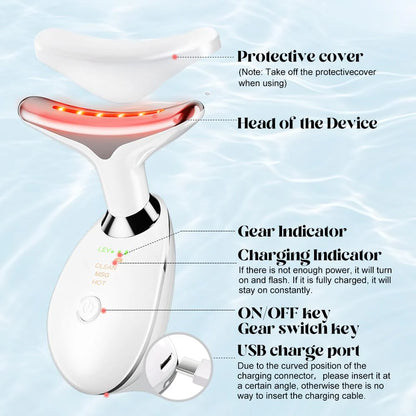 Kairova GlowNek™ | LED Face & Neck Therapy Massager (7 in 1)